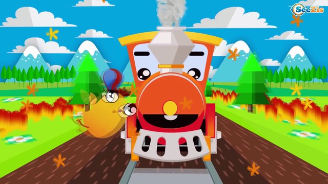 Trains Cartoon for Children | Trains for Kids and Little red Racing Cars