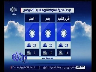 Descargar video: غرفة الأخبار | تعرف على درجات الحرارة المتوقعة اليوم السبت 26 نوفمبر