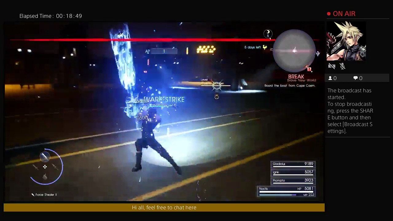 Heruva's FF XV PS4 Broadcast