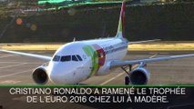 Cristiano Ronaldo ramène le trophée de l'Euro sur son île natale à Madère !