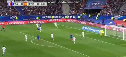 France 0-0 Spain :  Gerard Pique SAVE 100% Goal -  28.03.2017 HD