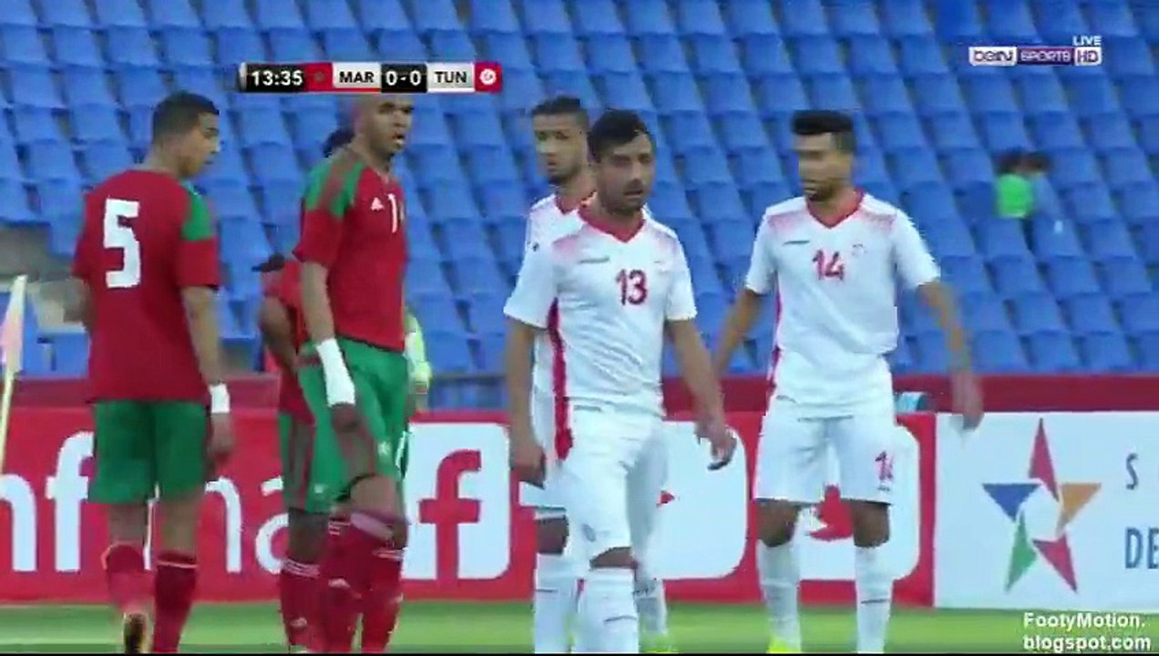 Résumé Maroc vs Tunisie but Hamza Younes 28.03.2017