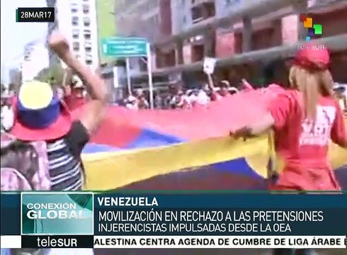 Marchan en Venezuela contra el injerencismo de Almagro ante la OEA