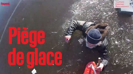 Un pêcheur estonien reste coincé dans un lac gelé