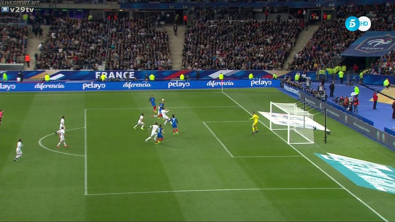 Video Assistant Referee used in France vs. Spain to rule out an offside goal that was initially given.