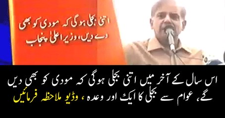 We will give electricity to Modi at the end of this year: Shahbaz Sharif