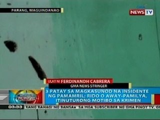 BP: 3 patay sa magkasunod na insidente ng pamamaril sa Parang, Maguindanao
