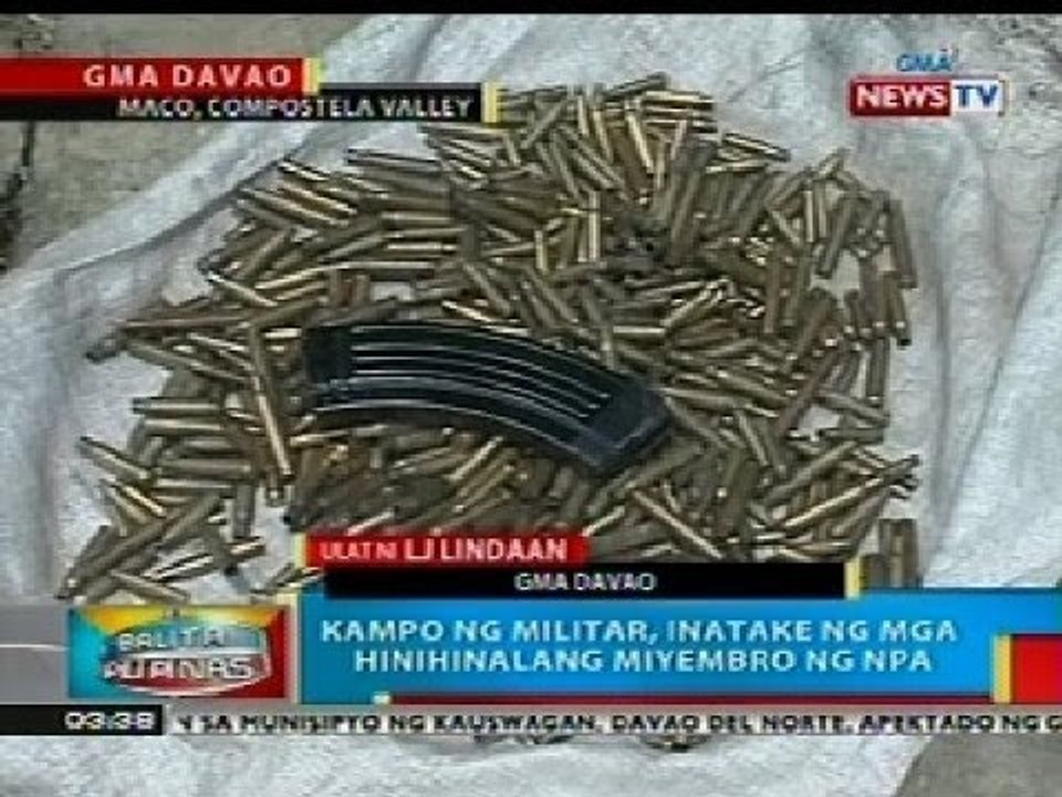BP: Kampo ng militar sa Maco, Compostela Valley, inatake ng NPA umano