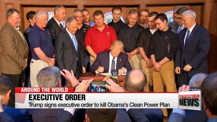 Trump signs order undoing Obama climate change policies