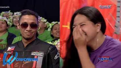 Wowowin: Isang contestant, kilig na kilig sa isang studio audience