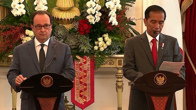 Déclarations conjointes du président François Hollande et du président indonésien Joko Widodo