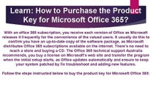 How to Purchase the Product Key for Microsoft Office 365?