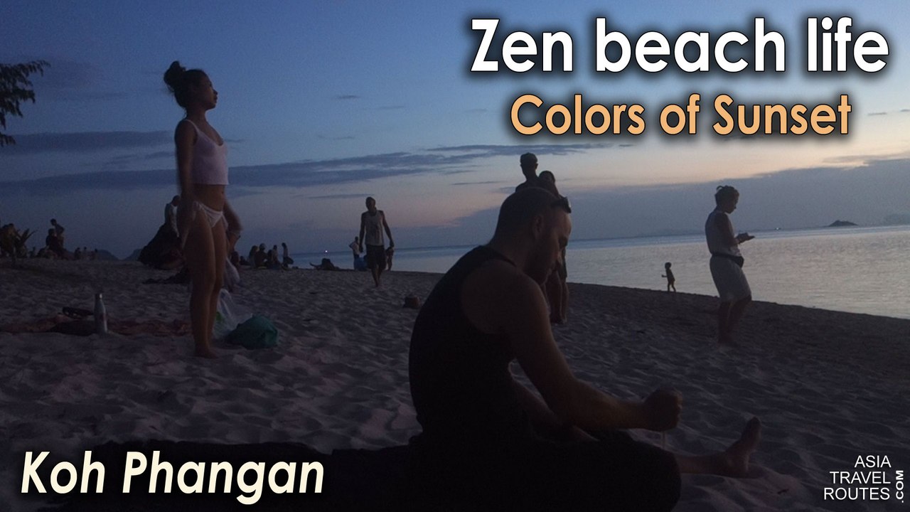 Zen beach life in Koh Phangan, Colors of Sunset