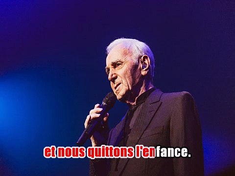 Charles Aznavour - Sa jeunesse KARAOKE / INSTRUMENTAL