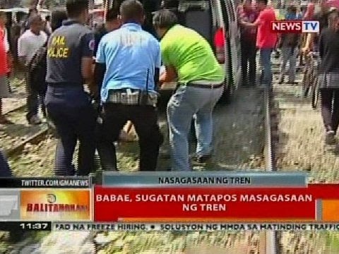 BT: Babae, sugatan matapos masagasaan ng tren