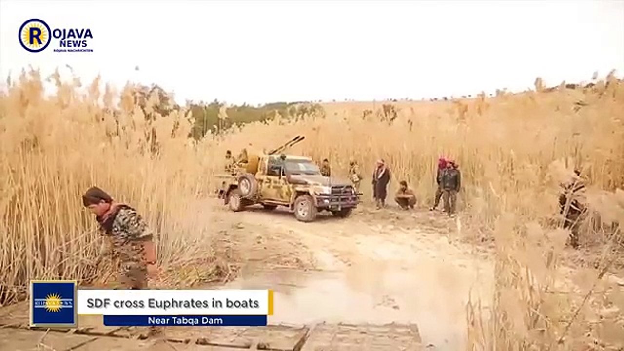 ---Rojava News- SDF cross Euphrates River with boats and aircraft - YouTube