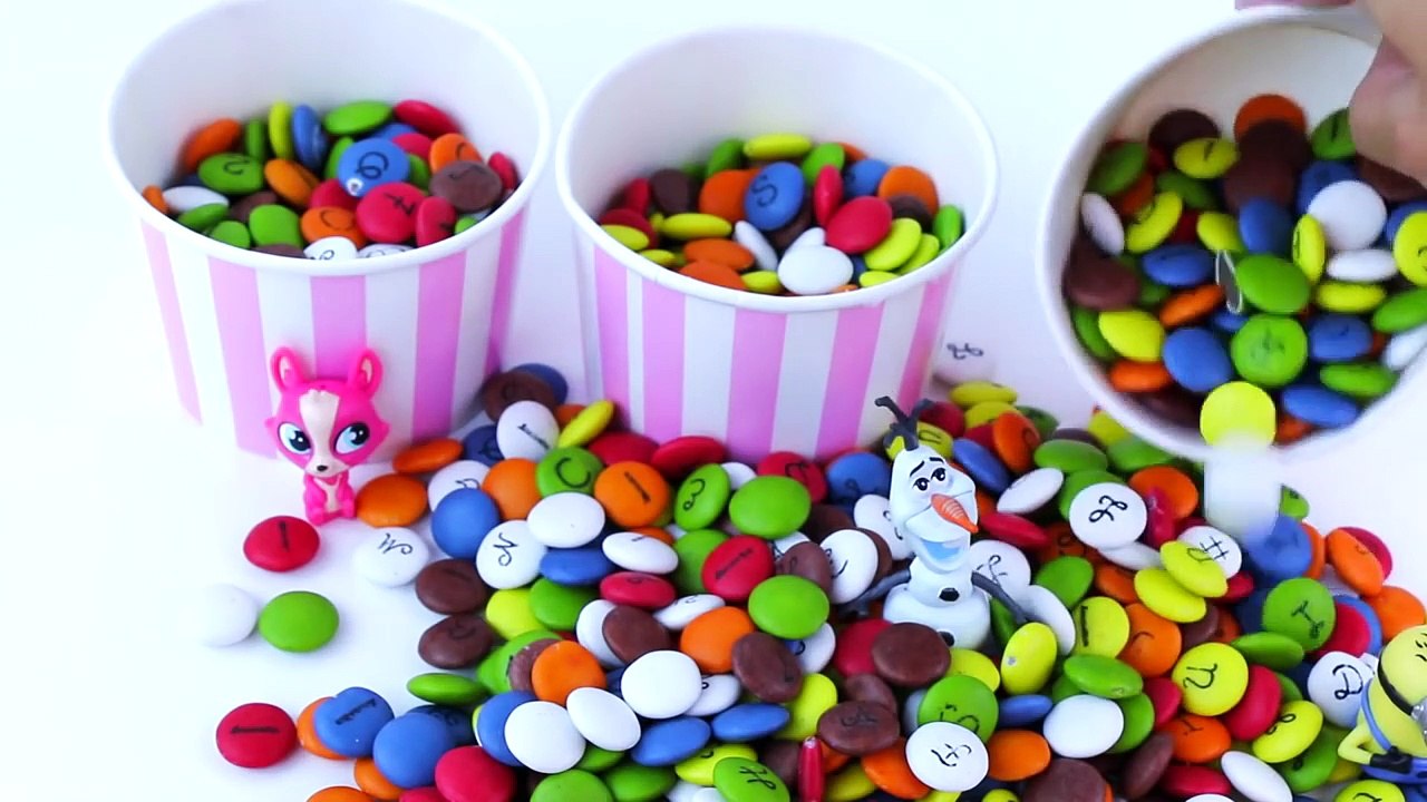 Mickey Mouse M&M's Surprise Toys Hide & Seek, Frozen Olaf, Minion & Peppa P