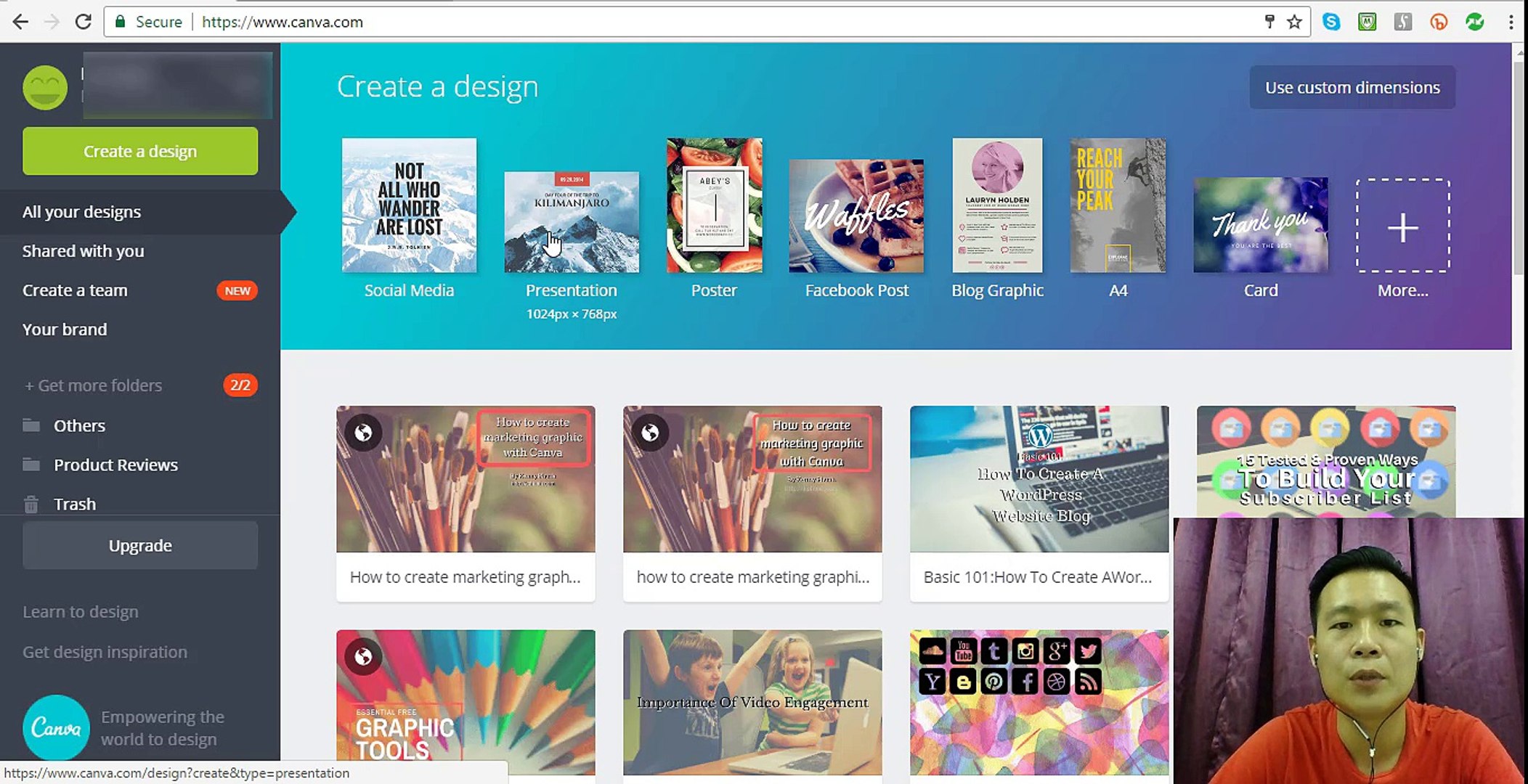 How to create marketing graphic with Canva