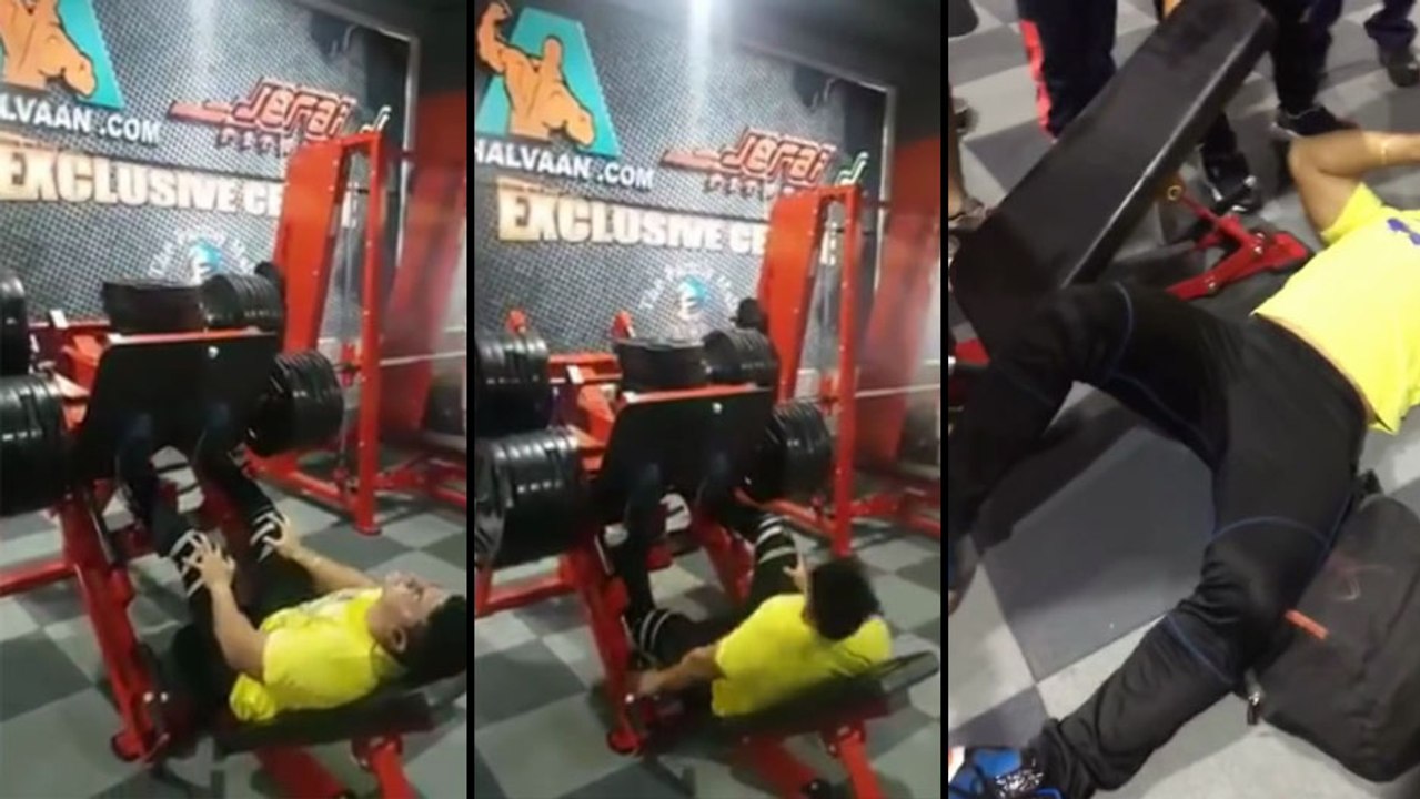 Son genou se casse dans une salle de sport