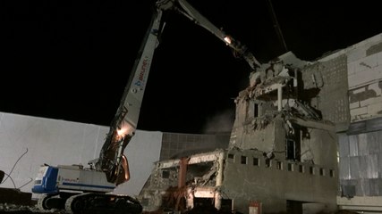Dernière nuit de la démolition nocturne à la gare