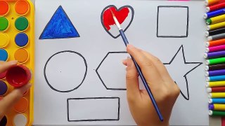 How to Draw Shapes Step By Step and coloring shapes for toddlers