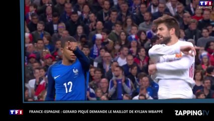 France - Espagne : Gérard Piqué demande son maillot à Kylian Mbappé dès la mi-temps (vidéo)