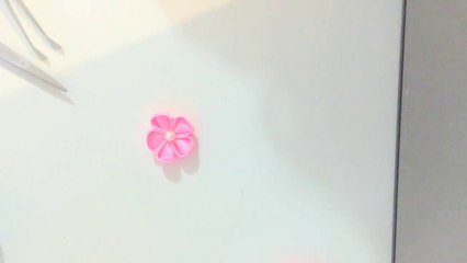 DIY- Kanzashi ribbon flower.