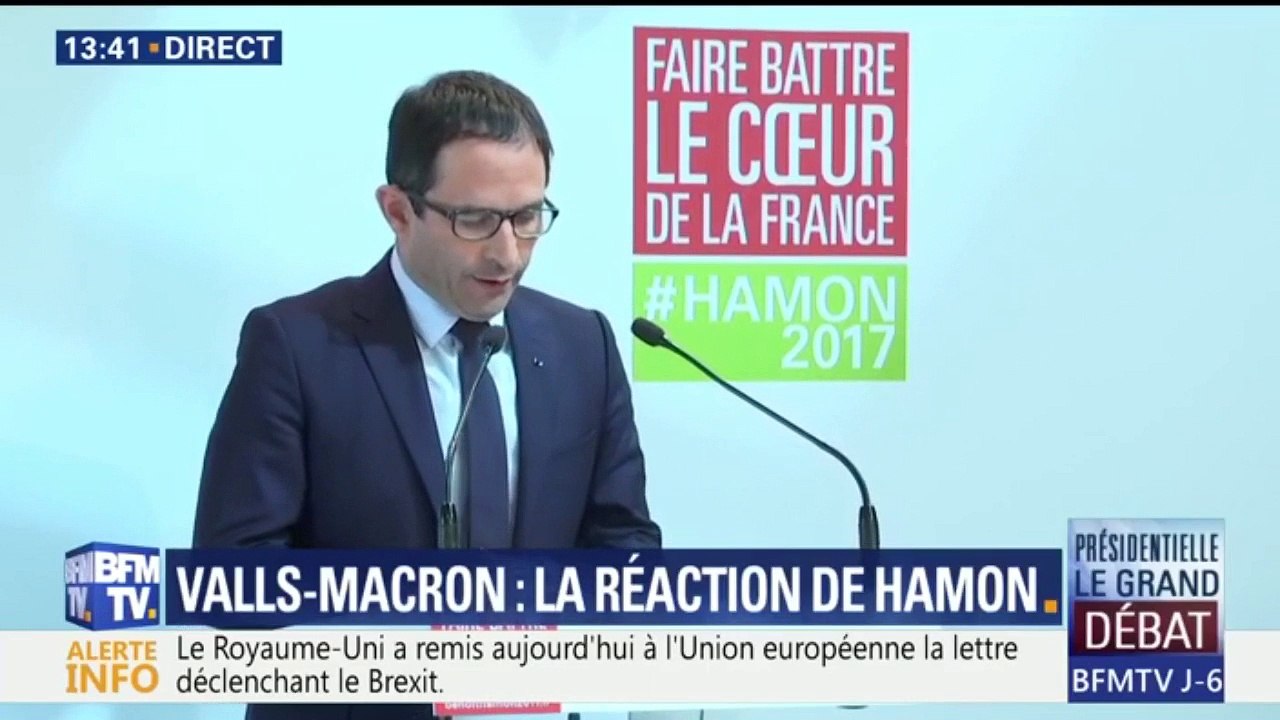 "La démocratie a pris un grand coup de plus", rétorque Benoît Hamon à Manuel Valls