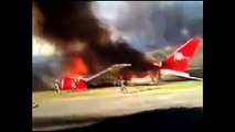 Boeing pega fogo durante pouso em aeroporto no Peru