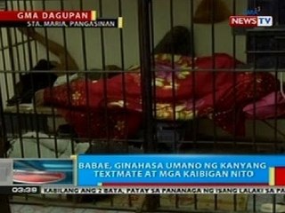 BP: Babae sa Sta. Maria, Pangasinan, ginahasa umano ng kanyang texmate at mga kaibigan nito