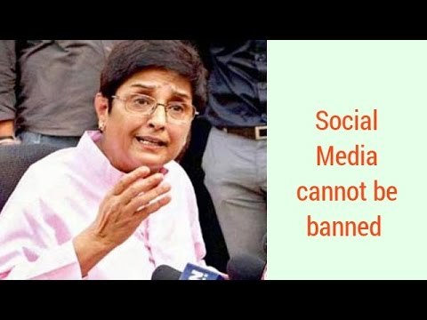 Kiren Bedi slams Puducherry Government for banning Social Media | Oneindia News