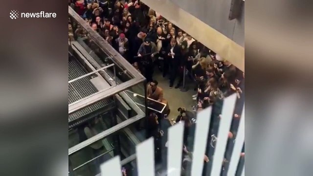 John Legend's impromptu performance at St Pancras station