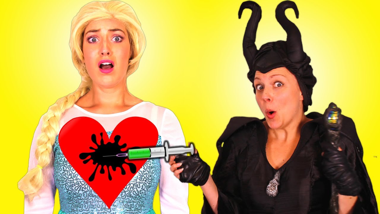 Frozen Elsa Turns EVIL! w- Spiderman Maleficent Pink Spidergirl Joker Hulk Venom! Funny Superheroes