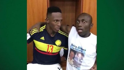 Mina e Armero celebram vitória da Colômbia 'possuídos' em dança