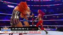 Raw Women's Championship: Becky Lynch vs. Charlotte Flair (w/ Ric Flair) vs. Sasha Banks