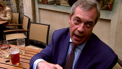'We've won the war': Farage celebrates Brexit day at the pub