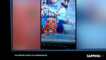 Un pervers regarde sous les jupes des femmes dans un supermarché (vidéo)