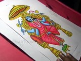 How to Draw Dussehra Navratri Goddess Matangi Devi Drawing Step by Step for Kids