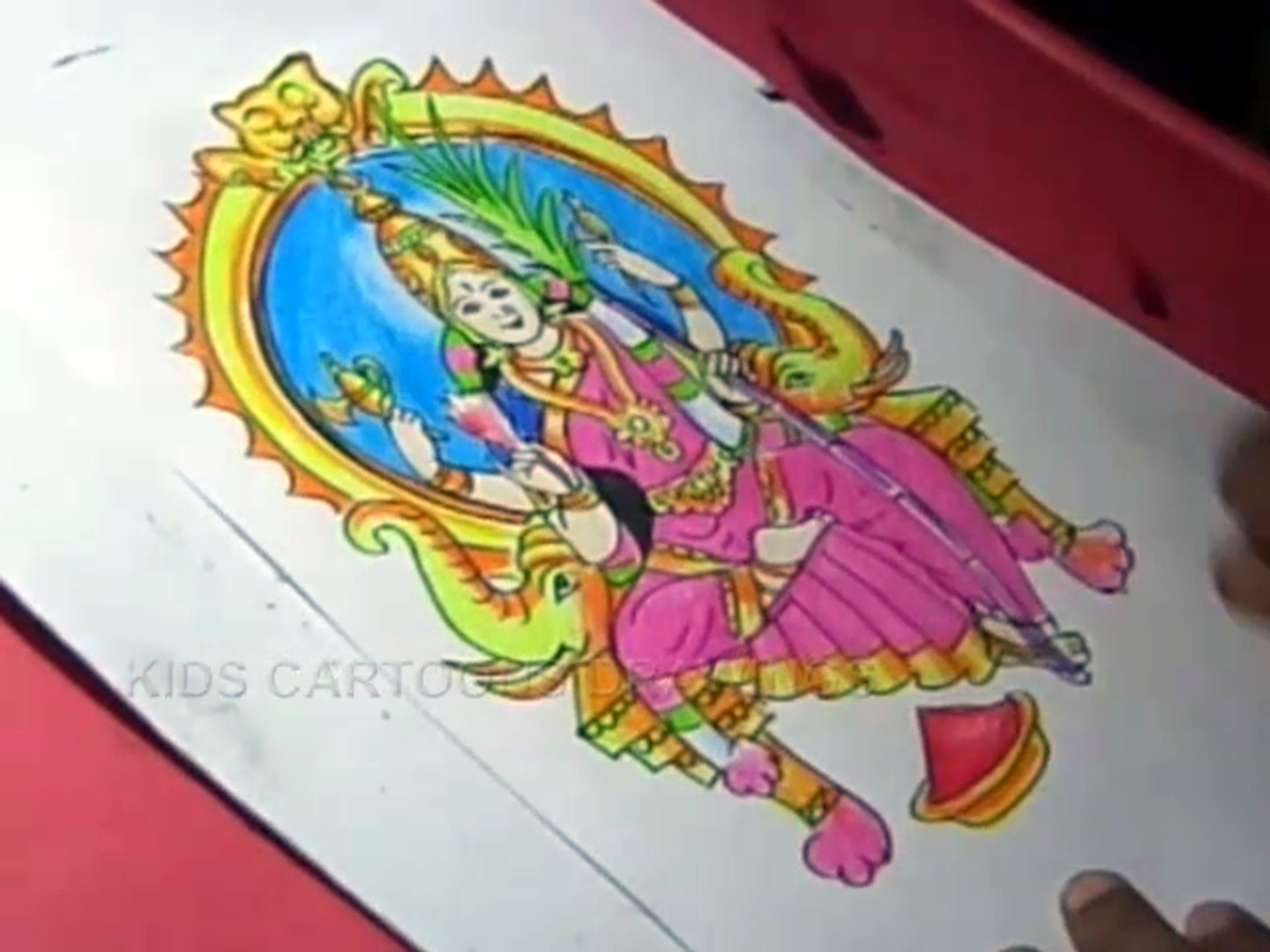 How to Draw Dussehra Navratri Goddess Rajarajeshwari Devi Drawing ...