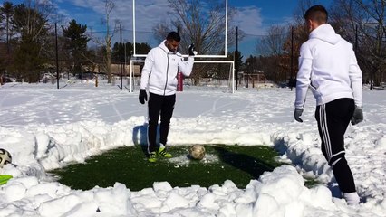Karda yürümek zordur ama gol atmak değil