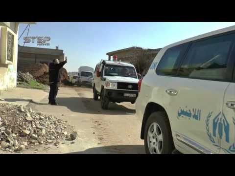 Aid Convoy Arrives at Besieged Homs Town of Talbiseh