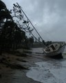 Boat Washed Ashore by Cyclone Debbie at Airlie Beach