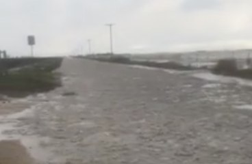 'River of Hail' Floods County Road North of Lubbock