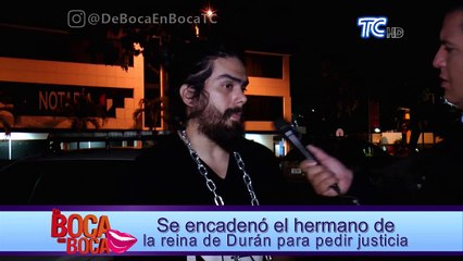 Hermano de la extinta reina de Durán se encadenó para pedir justicia