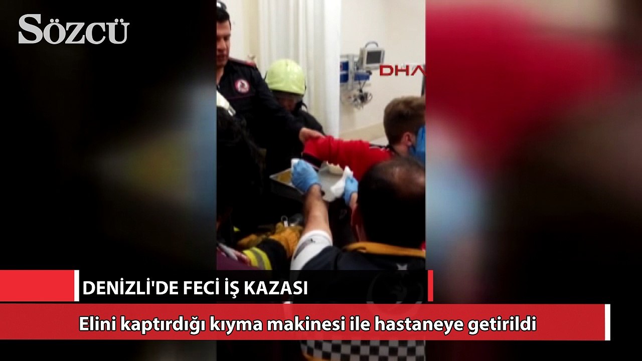 Elini kaptırdığı kıyma makinesi ile hastaneye getirildi