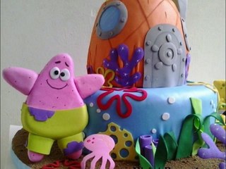 Bolos Fakes Bob Esponja para festa infantil