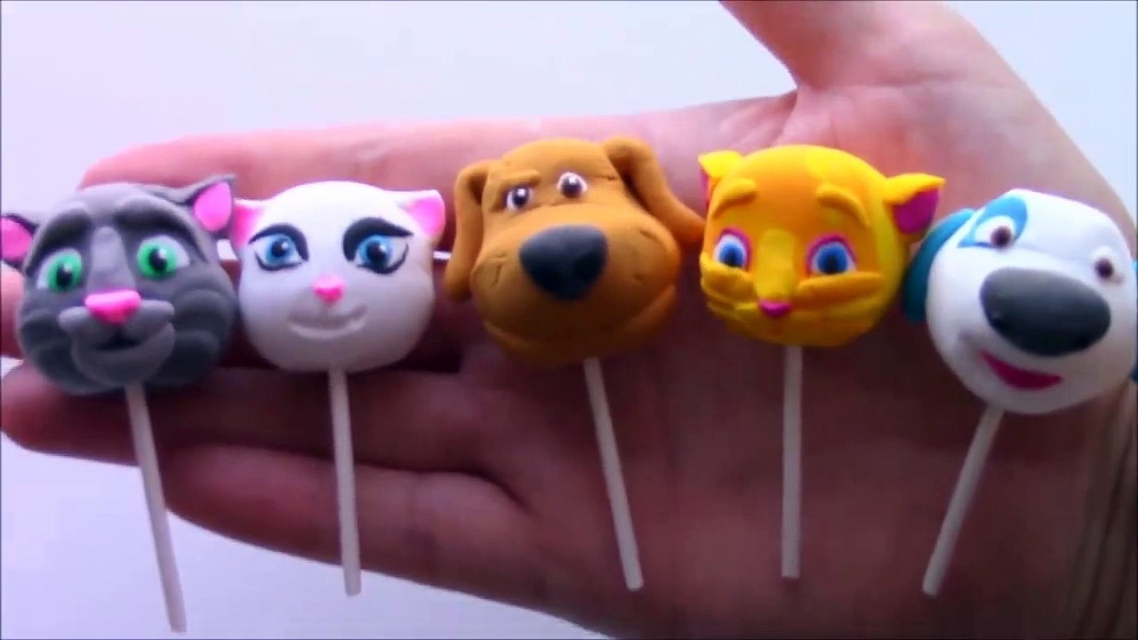 Talking Tom and friends Finger family Play Doh...