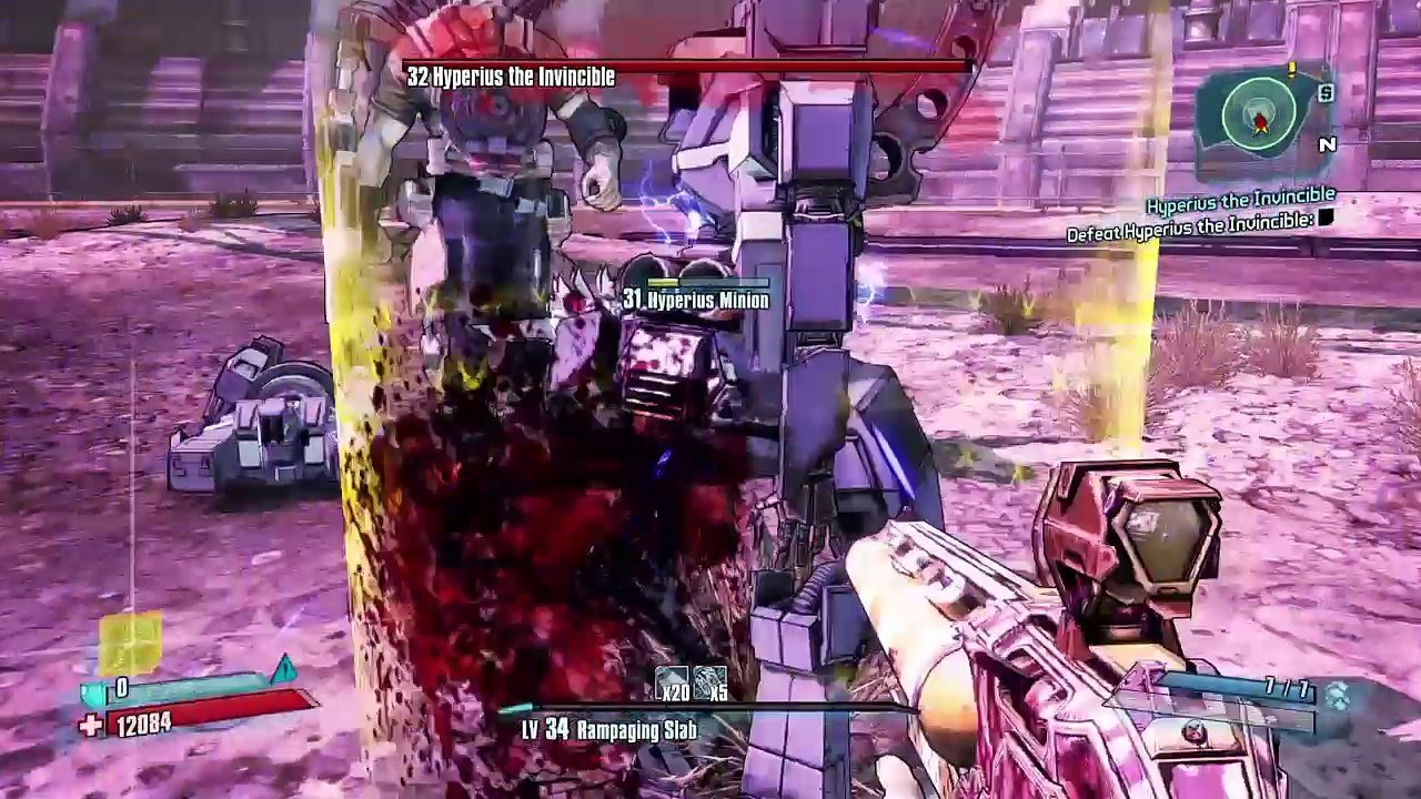 Borderlands 2- Hyperius the Invincible and Master Gee the Invincible defeated with Psycho