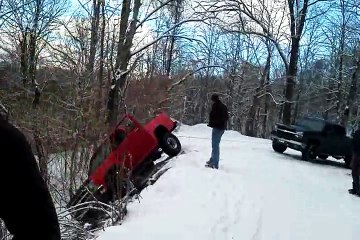 Teenagers Have Close Call on Icy Road