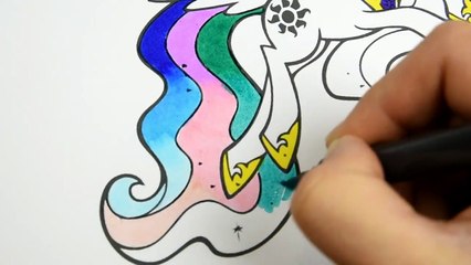 My Little Pony Princess Celestia Coloring Book_ Pages Colors and Glitter Fun arts for kids-UXZE